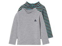 lupilu 2 kinder thermoshirts (86/92, Grijs/blauw/donkerblauw)