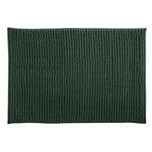 MSV Badkamerkleed/badmat tapijtje voor op de vloer - donkergroen - 40 x 60 cm - Microvezel - Badmatjes