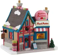 Lemax madeline&apos;s macarons verlicht kersthuisje Caddington Village 2024