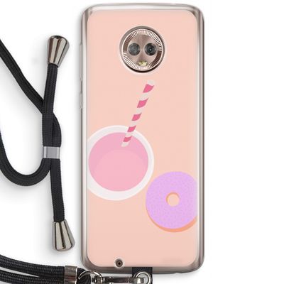 Donut: Motorola Moto G6 Transparant Hoesje met koord