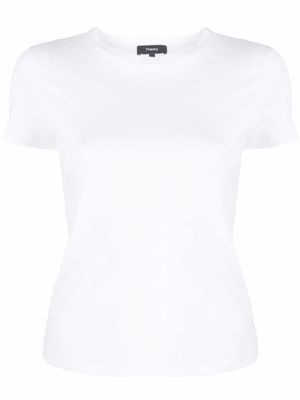Theory t-shirt en coton pima à manches courtes - Blanc