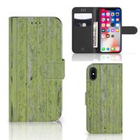 Apple iPhone X | Xs | Book Style Case | Green Wood