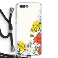 Wilde bloemen: Honor 10 Transparant Hoesje met koord