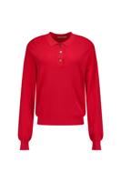 Pelin fancy button polo - coral red - 13698