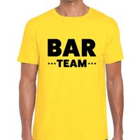 Bar team / personeel tekst t-shirt geel heren