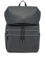 Ferragamo sac à dos à motif Gancini en relief - Noir