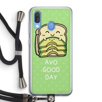 Avo Good Day: Samsung Galaxy A40 Transparant Hoesje met koord