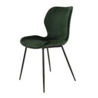 AnLi Style Stoel velvet ronde buis - groen velours