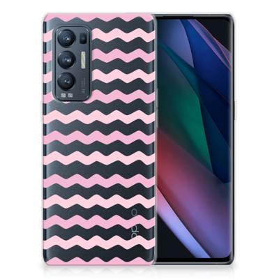 OPPO Find X3 Neo | TPU bumper | Waves Roze