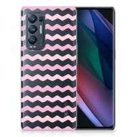 OPPO Find X3 Neo | TPU bumper | Waves Roze