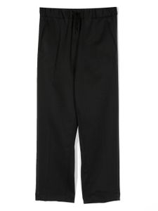 MM6 Maison Margiela Kids pantalon droit à logo brodé - Noir