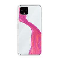 Paarse stroom: Pixel 4 XL Transparant Hoesje