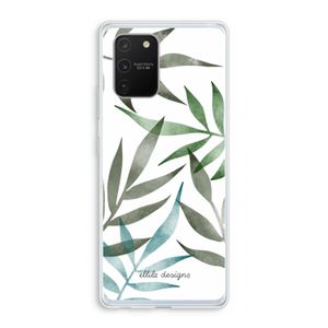 Tropical watercolor leaves: Samsung Galaxy S10 Lite Transparant Hoesje