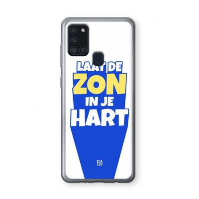 Laat de zon in je hart: Samsung Galaxy A21s Transparant Hoesje