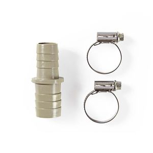 Nedis Verlengstuk met 2 Slangklemmen | 19 mm | 22 mm | Grijs / Metaal | 1 stuks - WAEP1922CL WAEP1922CL