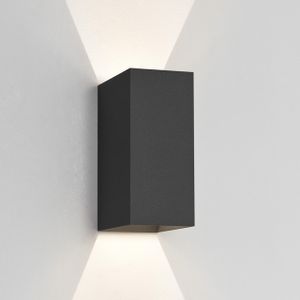 Astro Oslo 160 wandlamp LED 2x 3W 3000K zwart 7x10x16cm IP65 aluminium A 7061