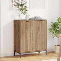 Dressoir artisanaal eikenkleurig 69.5 x 33 x 82 cm Bewerkt hout