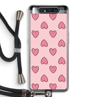 Ondersteboven verliefd: Samsung Galaxy A80 Transparant Hoesje met koord