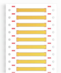 Weidmüller 1961900000 HSS-HF1/81,8-2,8/50Y Krimpkousmarkering Montagemethode: Schuiven Markeringsvlak: 5.70 x 50.80 mm Geel Aantal markeringen: 5000 5000