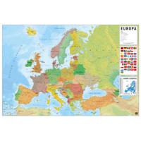 Poster Physical Political Map of Europe ES 91,5x61cm - thumbnail