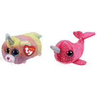 Ty - Knuffel - Teeny Ty's - Heather Cat & Nelly Narwhal