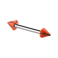 Staafje met cones Chirurgisch staal 316L / Acryl Barbells - thumbnail