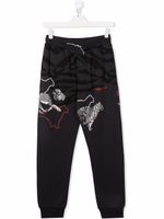 Kenzo Kids pantalon de jogging à imprimé animalier - Gris