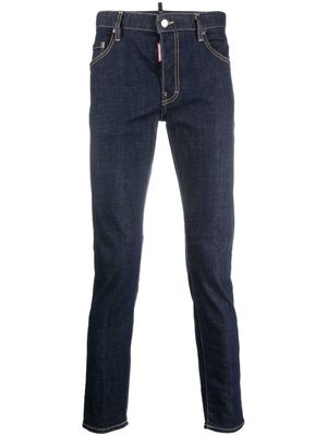 DSQUARED2 jean slim à logo imprimé - Bleu