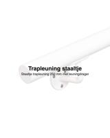 Staaltje trapleuning rond 42,2mm wit Staaltje trapleuning rond 42,2mm wit