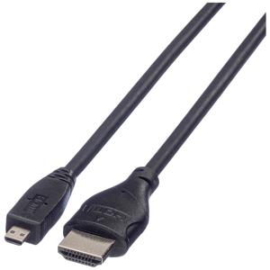 ROLINE HDMI High Speed Kabel met Ethernet, HDMI M - Micro HDMI M, 2 m