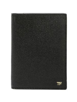 TOM FORD portefeuille en cuir à design pliant - Noir