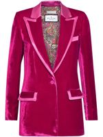 Philipp Plein blazer en velours à bords contrastants - Rose