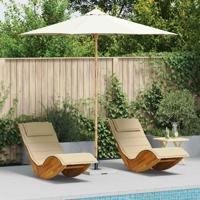VidaXL Tuinparasol crème wit ø 270 x 260 cm bamboe