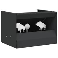 VidaXL Kogel trap box zwart 29 x 22 x 20 cm staal