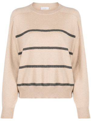 Brunello Cucinelli pull à ornements métalliques - Tons neutres