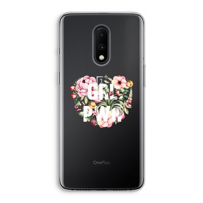 GRL PWR Flower: OnePlus 7 Transparant Hoesje
