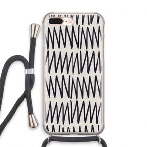 Marrakech Zigzag: iPhone 7 PLUS Transparant Hoesje met koord