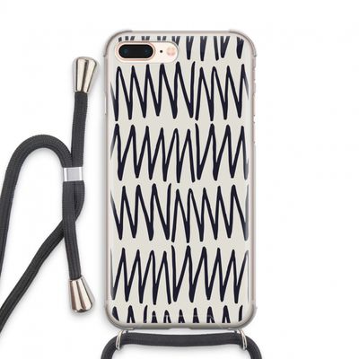 Marrakech Zigzag: iPhone 7 PLUS Transparant Hoesje met koord