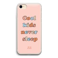 Cool Kids Never Sleep: iPhone 7 Transparant Hoesje
