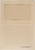 Q-CONNECT L-map met venster, 120 g/m², A4, pak van 100 stuks, kraft