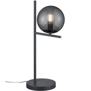 LED Tafellamp - Trion Pora - E14 Fitting - Rond - Mat Antraciet - Aluminium