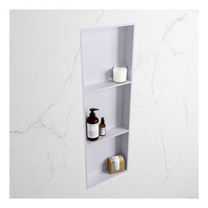 Wandnis Solid Surface Easy | In- en opbouw | 30x90x8 cm | 3 vakken | Cale