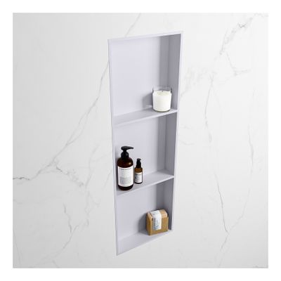 Wandnis Solid Surface Easy | In- en opbouw | 30x90x8 cm | 3 vakken | Cale