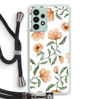Peachy flowers: Samsung Galaxy A52s 5G Transparant Hoesje met koord