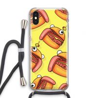 Hamburger: iPhone X Transparant Hoesje met koord