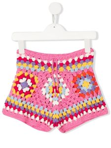 MC2 Saint Barth Kids short Kalima en crochet - Rose