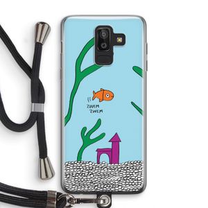 Aquarium: Samsung Galaxy J8 (2018) Transparant Hoesje met koord