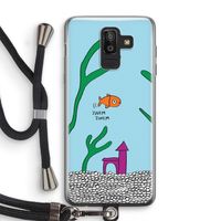 Aquarium: Samsung Galaxy J8 (2018) Transparant Hoesje met koord