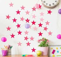 Stickers roze tinten sterren - thumbnail