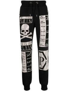 Philipp Plein pantalon de jogging à logo imprimé - Noir